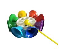 8 Notes Colorful Metal Musical Bell Toy with Rod, Adjustable Volume,Fit for Kindergarten Teaching Music Theory Learning,Orff Children's Percussion Instruments