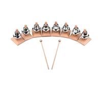 8 Notes Diatonic Hand Bells Education Percussion Instrument Pine Wood