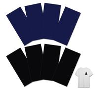 8 Nylon Repair Patches, Self-Adhesive Nylon Patch Waterproof Repair Patch, Cuttable Patch, Suitable for Jackets, Tents, Sleeping Bags, Down Jackets (Black, Navy Blue, 20 x 10 cm)