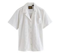 (8, Off White) Superdry Womens Heritage Broderie Short Sleeve Shirt