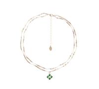 8 Other Reasons Wicked Emerald City Choker Necklace | Twisted Double Snake Chain Choker with Multi-Colored Crystal Pendant | Rhodium Plated Brass Adjustable Statement Necklace for Women