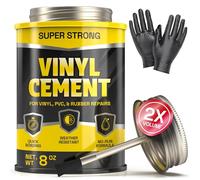 8 oz Vinyl Cement Glue - Non-Brittle, Zero Shrinkage & Watertight Seal, Contact Cement Adhesive for Inflatables, Pools, Paddle Boards, Pond Liners, and More - Vinyl Adhesive with Brush
