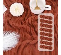 8 Pack 10Ft Cheesecloth Table Runner Terracotta, 20 x 120 Inch Rustic Gauze Boho Cheese Cloth Table Runners Wedding Long Table Runner for Wedding Party Bridal Shower Table Decoration