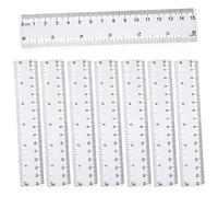 8 Pack 15cm Ruler, Plastic Clear Shatterproof Rulers for School