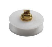 8 Pack 22.5mm Shower Door Rollers Grooved Nylon Brass Ball Bearing Wheels Runners for 3-6mm Glass Doors Smooth Glide Anti-Corrosion Spare Hardware Easy Replacement White Accessories