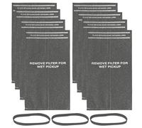 8 Pack 38737 Dust Filter Bags Replacement for Craftsman 2 to 2.5 Gallon Wet/Dry Vacuums and Powerhead Bucket Vac, Part# 9-38737 / CMXZVBE38737, with 3 Retaining Bands