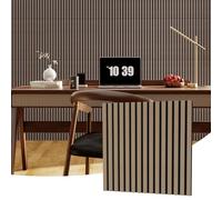 8-Pack 3D Acoustic Wooden Wall Panels - Soundproof Decorative Tiles for Home Theater, Office, Studio, Bedroom, Living Room - 23.6"x23.6", Noise Reduction, 9mm Acoustic Cotton, 9mm Board Thickness
