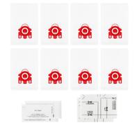 8 Pack 3D Airclean FJM Vacuum Cleaner Bag Compatible with Miele Fjm Vacuum Cleaner, Compact C1, Compact C2, Complete C1, S241, S290, S300i, S500, S700, S4, S6,S4000 and S6000 Series