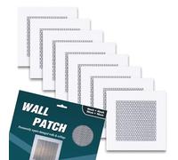 8 Pack 4'' By 4'' Wall Repair Kit, Plasterboard Repair Patch Aluminum Wall Repair Patch Adhesive Wall Plaster Repair Patch for Holes White Wall Hole Filler Patch for Quickly Fixing Broken Walls and C