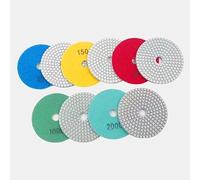 8 Pack 4 Inch Diamond Polishing Pads for Drill Grinder Polisher, 50-6000 Grit Polishing Pad for Granite Marble Concrete Stone Quartz