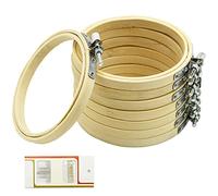 8 Pack 4 inch Mini Bamboo Circle,Embroidery Hoop Cross Stitch Hoop Ring for DIY Art Craft Handy Sewing