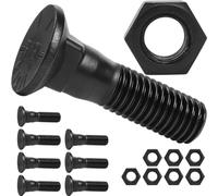 8 Pack 5/8 Cutting Edge Plow Bolts & Nuts, 5/8'' x 2-1/4" Grader Blade Bolts for JCB Skid Steer Bucket, Tractor Bolt for Kubota, Loader Bolt for New Holland, Snow Plow Accessories, Dome Head Grade 8