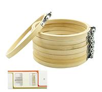 8 Pack 5 inch Mini Bamboo Circle,Embroidery Hoop Cross Stitch Hoop Ring for DIY Art Craft Handy Sewing