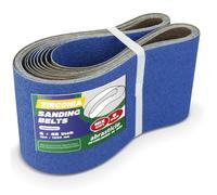 8 Pack 6 x 48 Inch Zirconia Sanding Belts, Assorted Grits (40/60/80/120-2 Each) Heavy Duty Belt Sander Paper, Fits Belt Sander & Bench Sander for Woodworking and Metal Processing