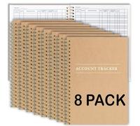 8 Pack Accounting Ledger Books for Home Budget Tracking, Business Bookkeeping - Home Expense Tracking Notebook - Expense Ledger for Small Business Bookkeeping - Bookkeeping Book (100 Pages 8 Pack)