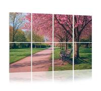 8 Pack Acoustic Foam Panels Sound Proofing Avenue Blooming Cherry Blossom Greenwich Park Rangers Acoustic Wall Panel Soundproofing for Livingroom Nursery Room 120x80cm Home Decor