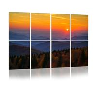 8 Pack Acoustic Foam Panels Sound Proofing Blue Ridge Parkway Autumn Sunset Appalachian Mountains Layers Acoustic Wall Panel Soundproofing for Livingroom Nursery Room 120x80cm Home Decor