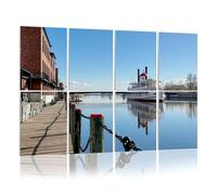 8 Pack Acoustic Foam Panels Sound Proofing Cape Fear River Wilmington Acoustic Wall Panel Soundproofing for Livingroom Nursery Room 120x80cm Home Decor