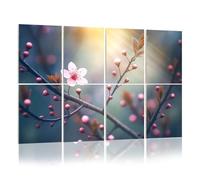 8 Pack Acoustic Foam Panels Sound Proofing Cherry Blossom Acoustic Wall Panel Soundproofing for Livingroom Nursery Room 120x80cm Home Decor