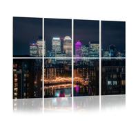 8 Pack Acoustic Foam Panels Sound Proofing City London Skyline Night United Kingdom Acoustic Wall Panel Soundproofing for Livingroom Nursery Room 120x80cm Home Decor