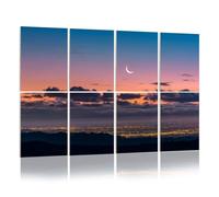 8 Pack Acoustic Foam Panels Sound Proofing Crescent Moon Rising Los Angeles Dawn Acoustic Wall Panel Soundproofing for Livingroom Nursery Room 120x80cm Home Decor