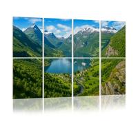 8 Pack Acoustic Foam Panels Sound Proofing geiranger fjord norway scandinavian mountains pictures Acoustic Wall Panel Soundproofing for Livingroom Nursery Room 120x80cm Home Decor