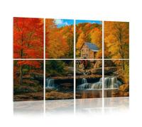 8 Pack Acoustic Foam Panels Sound Proofing Glade Creek Grist Mill nostalgia blazing autumn Acoustic Wall Panel Soundproofing for Livingroom Nursery Room 120x80cm Home Decor