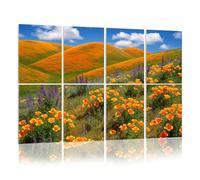 8 Pack Acoustic Foam Panels Sound Proofing Golden field next to hills California Acoustic Wall Panel Soundproofing for Livingroom Nursery Room 120x80cm Home Decor