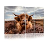 8 Pack Acoustic Foam Panels Sound Proofing Highland cow heather Acoustic Wall Panel Soundproofing for Livingroom Nursery Room 120x80cm Home Decor