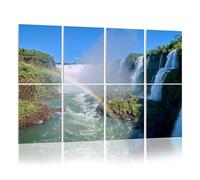 8 Pack Acoustic Foam Panels Sound Proofing Incredible Rainbow Powerful Iguazu Falls Brazilian Acoustic Wall Panel Soundproofing for Livingroom Nursery Room 120x80cm Home Decor