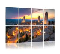 8 Pack Acoustic Foam Panels Sound Proofing Italy San Gimignano dusk medieval Tuscan Acoustic Wall Panel Soundproofing for Livingroom Nursery Room 120x80cm Home Decor