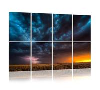 8 Pack Acoustic Foam Panels Sound Proofing Large lightning strike dusk Tornado Alley Acoustic Wall Panel Soundproofing for Livingroom Nursery Room 120x80cm Home Decor