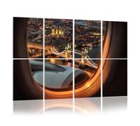 8 Pack Acoustic Foam Panels Sound Proofing London bridge aerial view from porthole Acoustic Wall Panel Soundproofing for Livingroom Nursery Room 120x80cm Home Decor