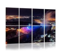 8 Pack Acoustic Foam Panels Sound Proofing Niagara Falls American Falls winter illumination twilight Acoustic Wall Panel Soundproofing for Livingroom Nursery Room 120x80cm Home Decor