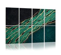 8 Pack Acoustic Foam Panels Sound Proofing Panels abstract green malachite golden veins japanese kintsugi Acoustic Wall Panel Soundproofing for Livingroom Nursery Room Decor