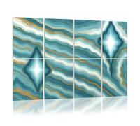 8 Pack Acoustic Foam Panels Sound Proofing Panels Agate Marble Texture Gold Teal Abstract cool texture for Acoustic Wall Panel Soundproofing for Livingroom Nursery Room Decor