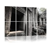 8 Pack Acoustic Foam Panels Sound Proofing Panels angkor cambodia ta prohm khmer ancient temples Acoustic Wall Panel Soundproofing for Livingroom Nursery Room 48"x32" Home Decor
