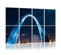 8 Pack Acoustic Foam Panels Sound Proofing Panels arch city St Louis Acoustic Wall Panel Soundproofing for Livingroom Nursery Room 48"x32" Home Decor