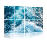 8 Pack Acoustic Foam Panels Sound Proofing Panels Areal Shot Deep Blue Rough Sea Spray Ocean Waves Foamy Surf Acoustic Wall Panel Soundproofing for Livingroom Nursery Room 48"x32" Home Decor