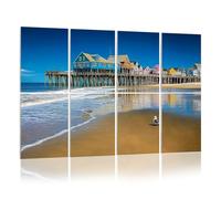 8 Pack Acoustic Foam Panels Sound Proofing Panels Atlantic Ocean pier Old Orchard Beach Maine Acoustic Wall Panel Soundproofing for Livingroom Nursery Room 48"x32" Home Decor