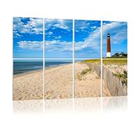 8 Pack Acoustic Foam Panels Sound Proofing Panels Barnegat Lighthouse sand beach fence New Jersey Acoustic Wall Panel Soundproofing for Livingroom Nursery Room 48"x32" Home Decor