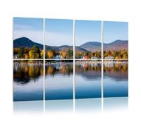 8 Pack Acoustic Foam Panels Sound Proofing Panels Beautiful Lake Placid Autumn Acoustic Wall Panel Soundproofing for Livingroom Nursery Room 48"x32" Home Decor