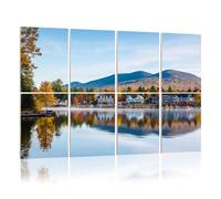8 Pack Acoustic Foam Panels Sound Proofing Panels Beautiful Lake Placid Autumn Acoustic Wall Panel Soundproofing for Livingroom Nursery Room 48"x32" Home Decor
