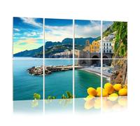 8 Pack Acoustic Foam Panels Sound Proofing Panels Beautiful view Mediterranean coast lemons foreground Italy Acoustic Wall Panel Soundproofing for Livingroom Nursery Room 48"x32" Home Decor