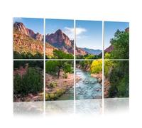 8 Pack Acoustic Foam Panels Sound Proofing Panels beautiful Zion national park sunny day utah Acoustic Wall Panel Soundproofing for Livingroom Nursery Room 48"x32" Home Decor
