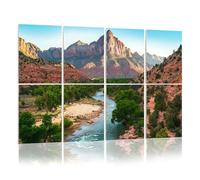 8 Pack Acoustic Foam Panels Sound Proofing Panels beautiful Zion national park sunny day utah Acoustic Wall Panel Soundproofing for Livingroom Nursery Room 48"x32" Home Decor
