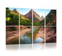 8 Pack Acoustic Foam Panels Sound Proofing Panels beautiful Zion national park sunny day utah Acoustic Wall Panel Soundproofing for Livingroom Nursery Room 48"x32" Home Decor