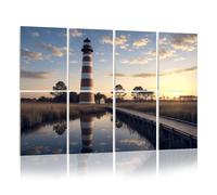 8 Pack Acoustic Foam Panels Sound Proofing Panels Bodie Island Lighthouse Cape Hatteras National Seashore Acoustic Wall Panel Soundproofing for Livingroom Nursery Room 48"x32" Home Decor