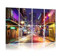 8 Pack Acoustic Foam Panels Sound Proofing Panels Bourbon Street New Orleans Acoustic Wall Panel Soundproofing for Livingroom Nursery Room 48"x32" Home Decor