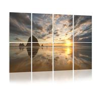 8 Pack Acoustic Foam Panels Sound Proofing Panels Cannon Beach Reflections Oregons Haystack Rock Cannon Beach Acoustic Wall Panel Soundproofing for Livingroom Nursery Room 48"x32" Home Decor